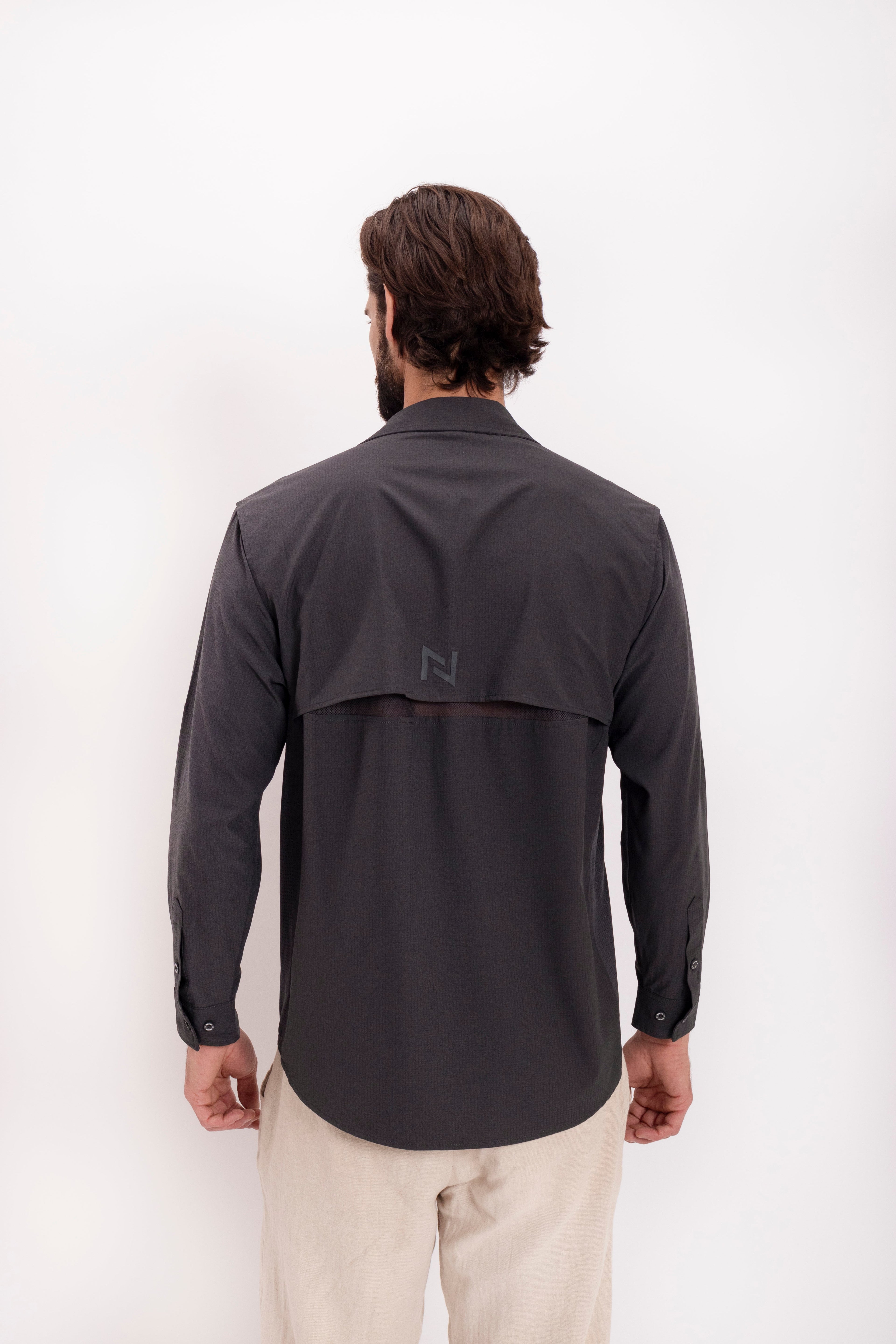 Camisa Nomad Hardwear Manga Larga Gris