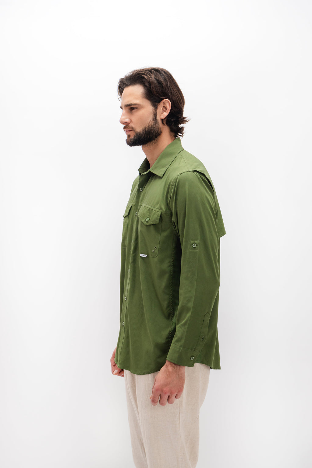 Camisa Nomad Hardwear Manga Larga Verde