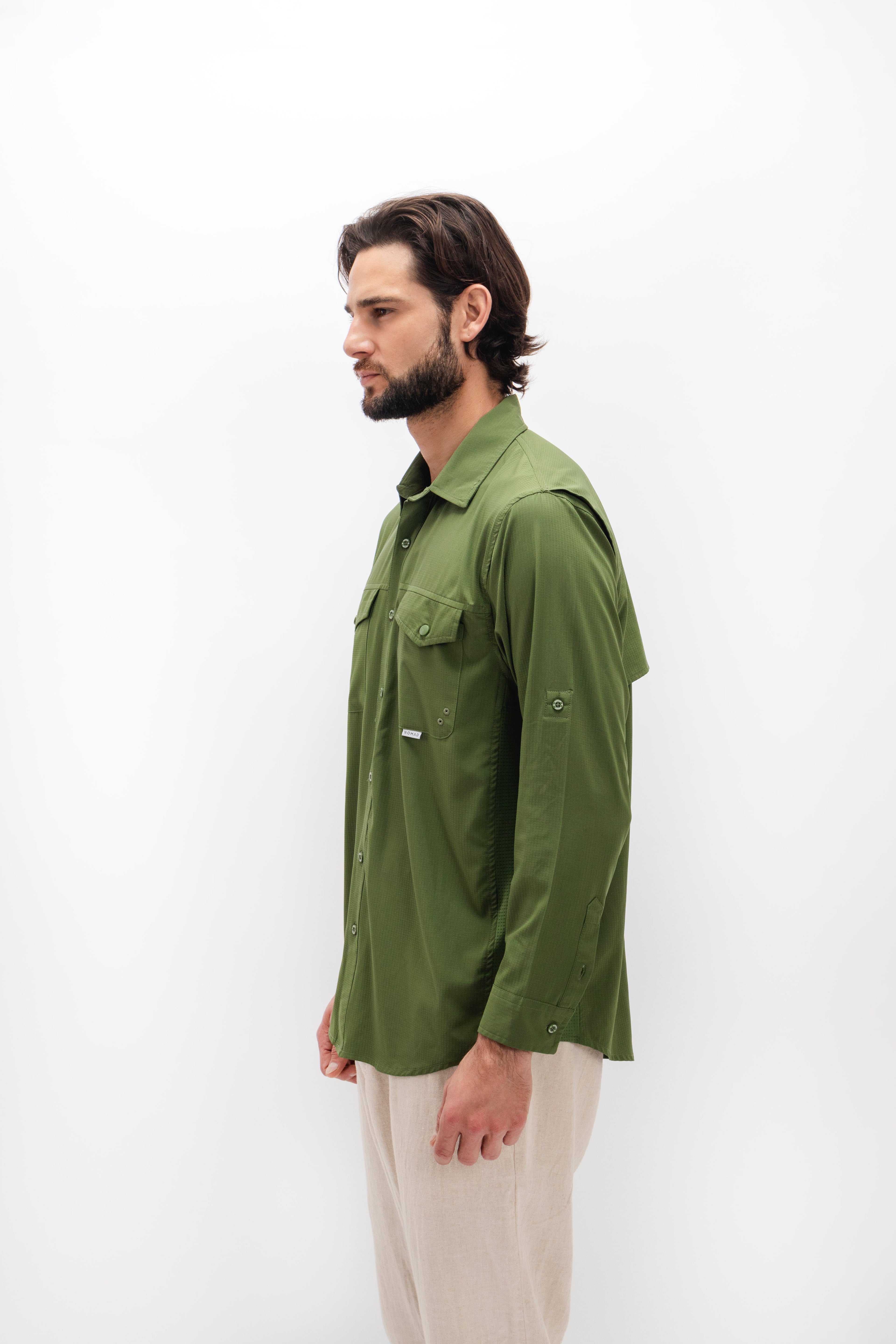 Camisa Nomad Hardwear Manga Larga Verde