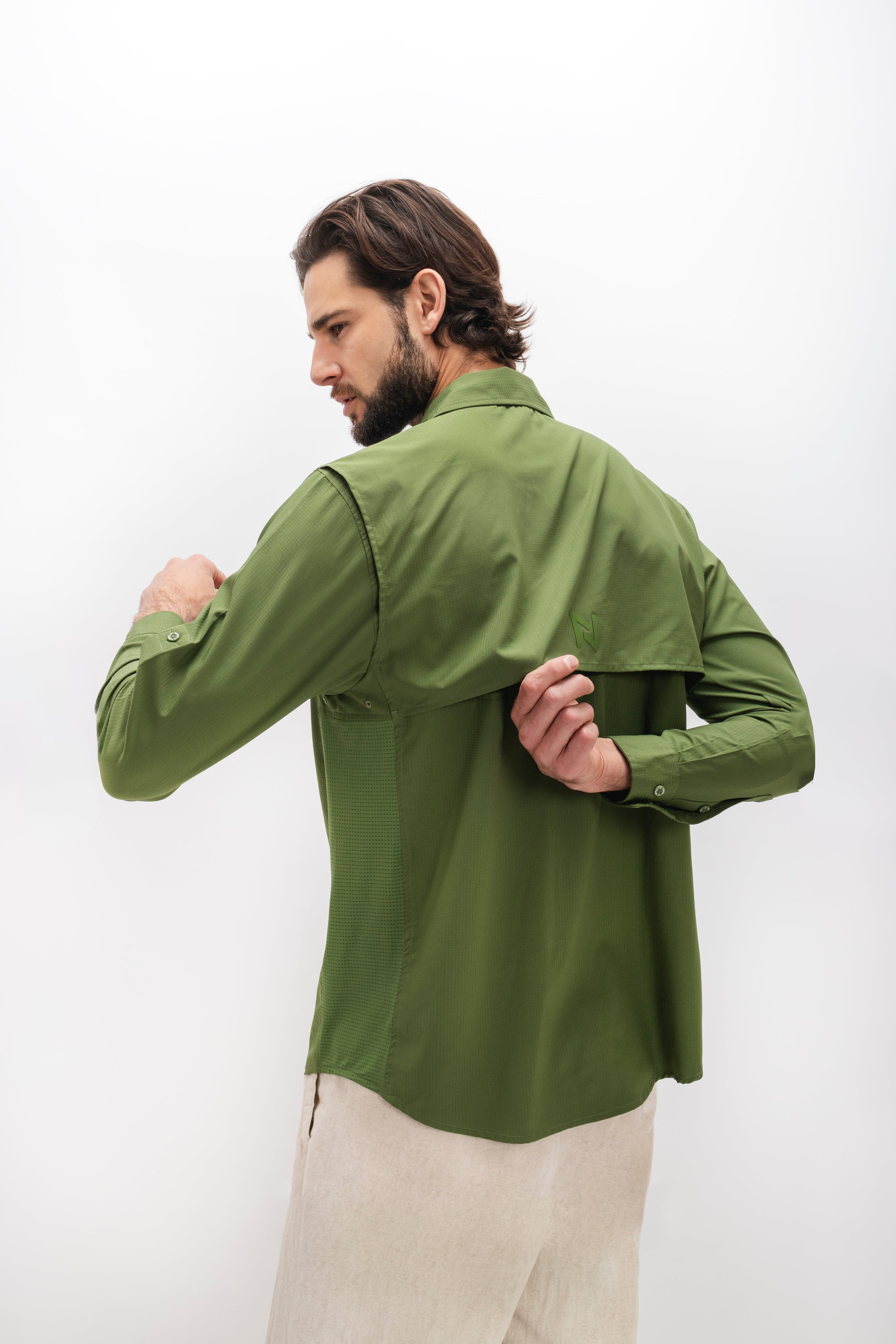 Camisa Nomad Hardwear Manga Larga Verde