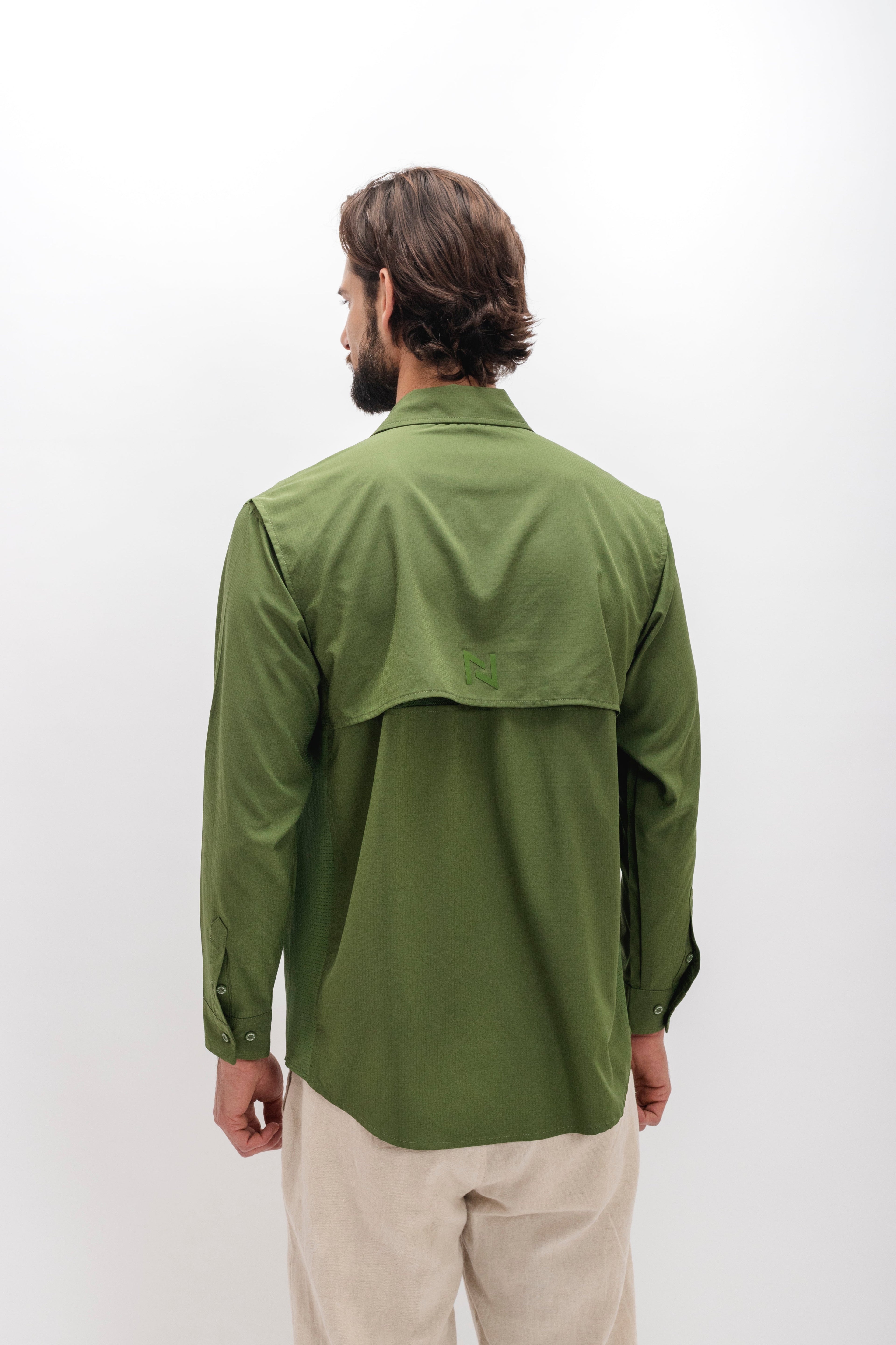 Camisa Nomad Hardwear Manga Larga Verde