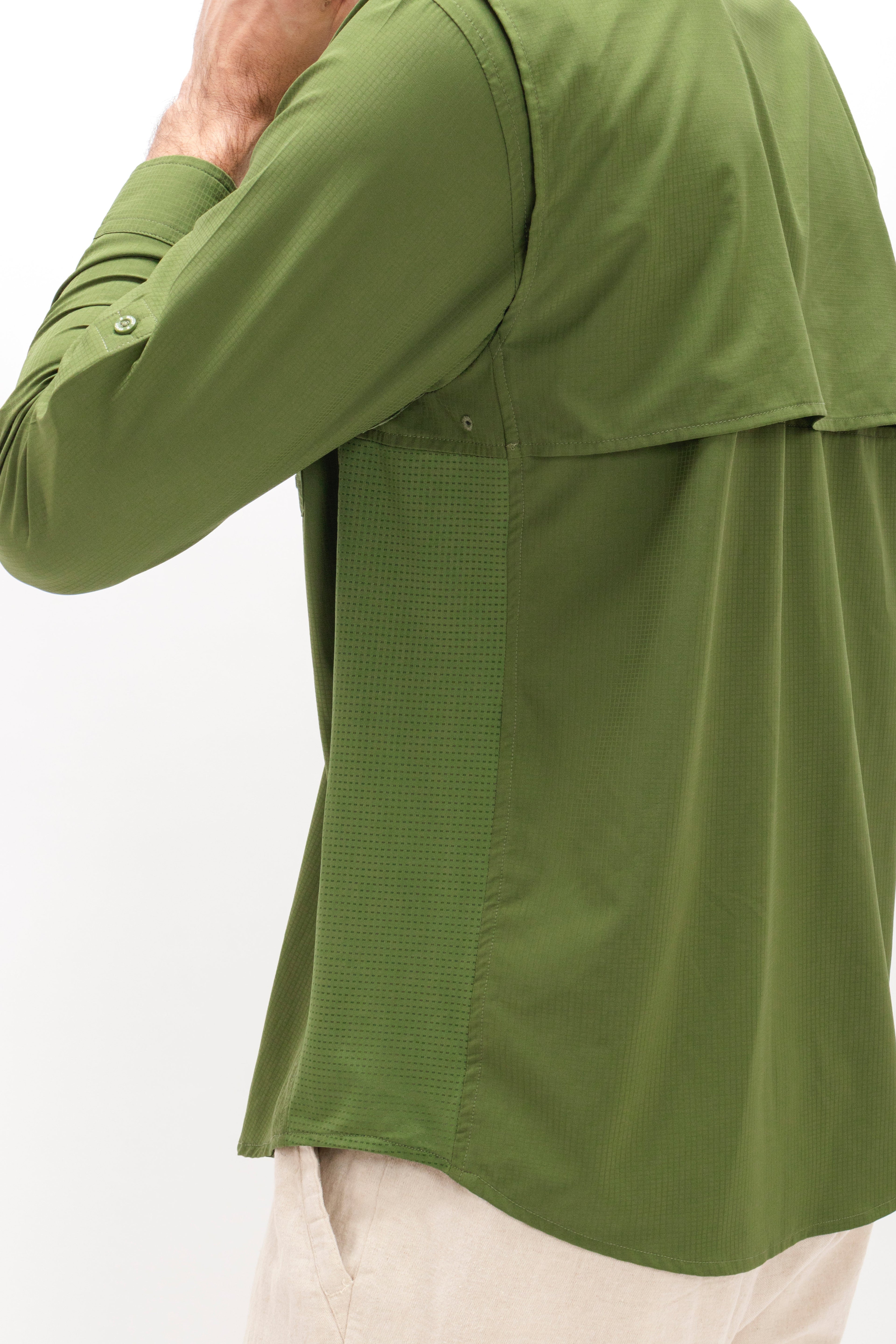 Camisa Nomad Hardwear Manga Larga Verde