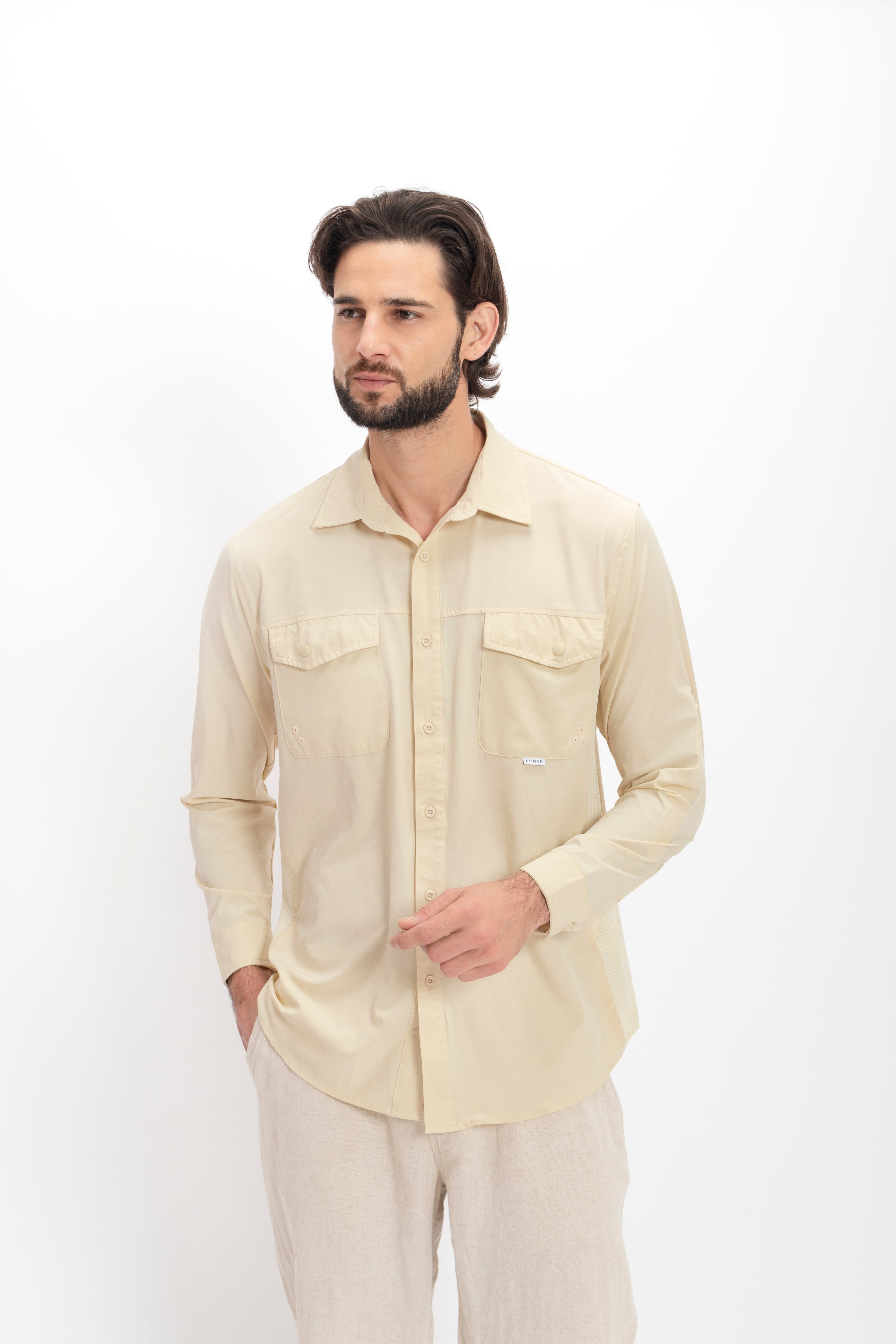 Camisa Nomad Hardwear Manga Larga Caki
