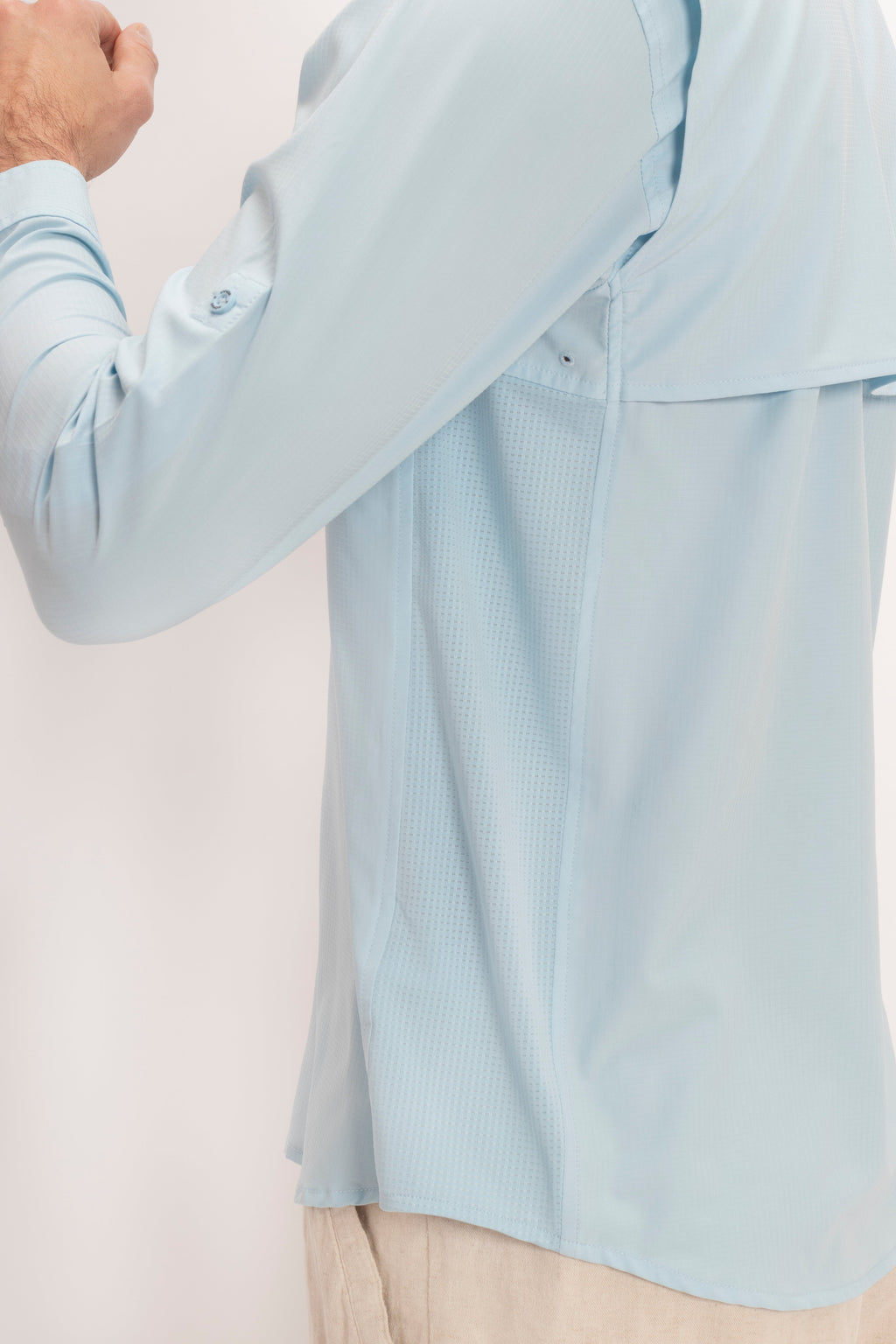Camisa Nomad Hardwear Manga Larga Azul Cielo