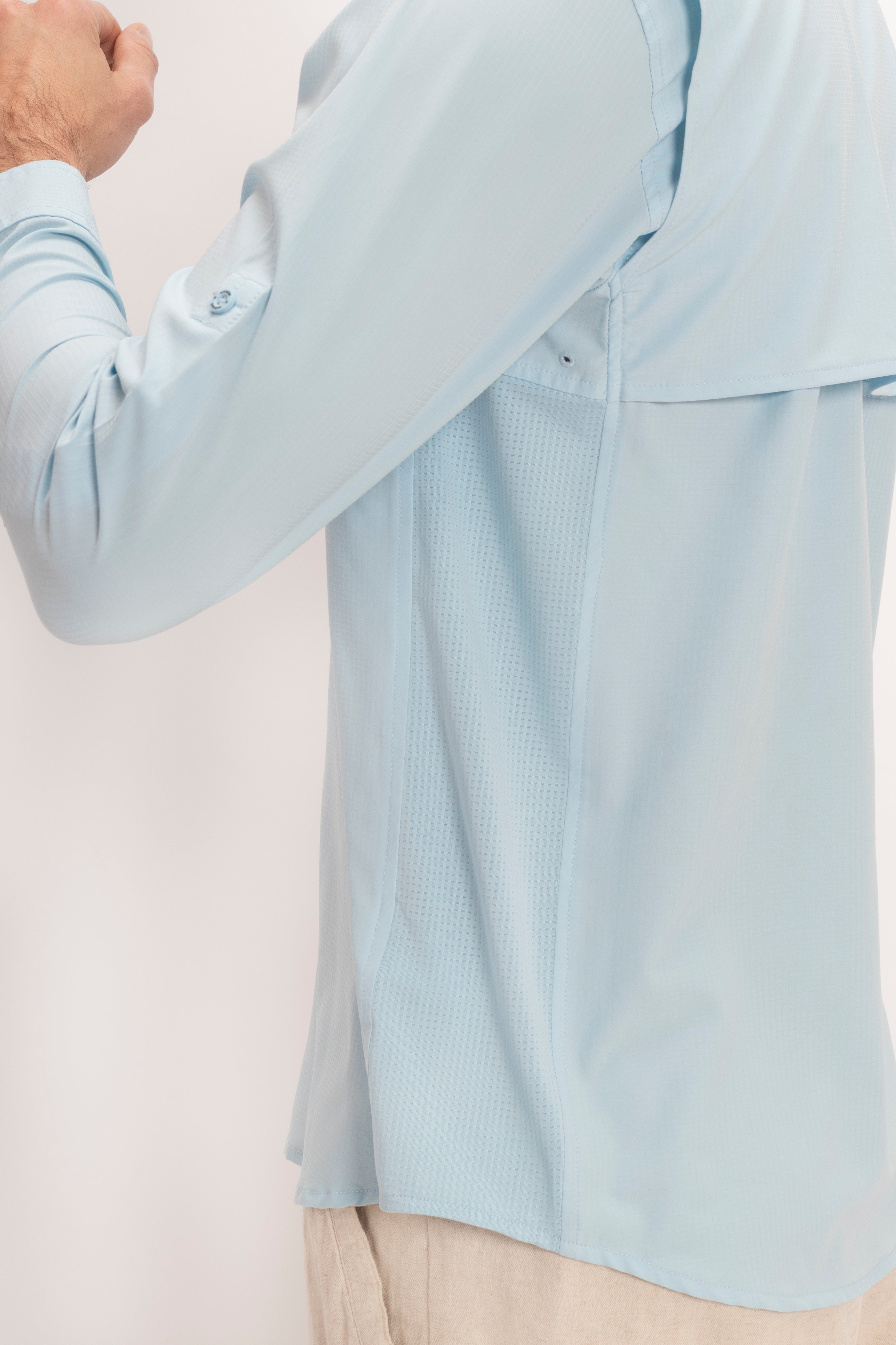 Camisa Nomad Hardwear Manga Larga Azul Cielo