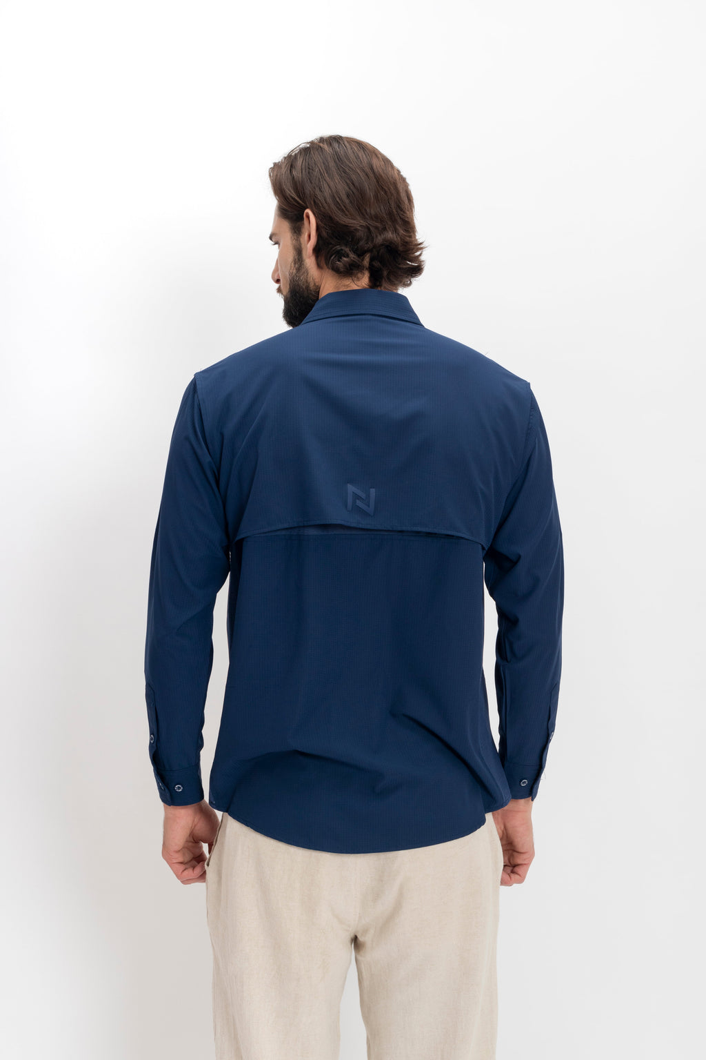 Camisa Nomad Hardwear Manga Larga Azul Marino