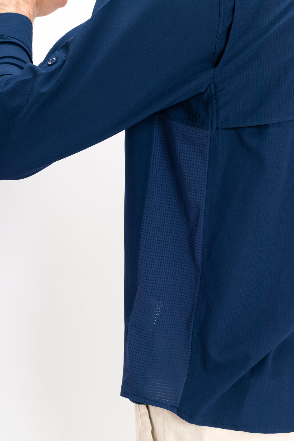 Camisa Nomad Hardwear Manga Larga Azul Marino