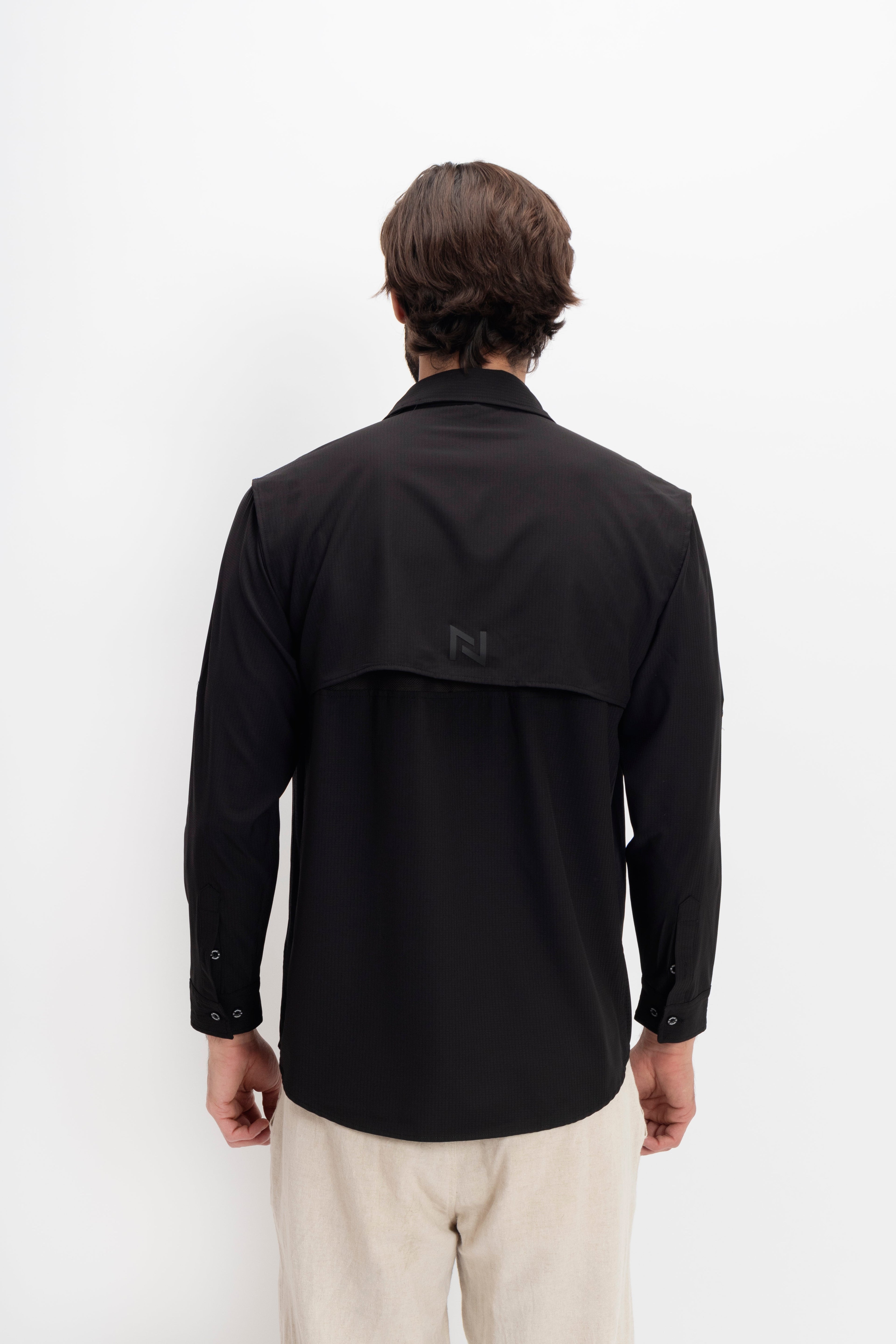 Camisa Nomad Hardwear Manga Larga Negro