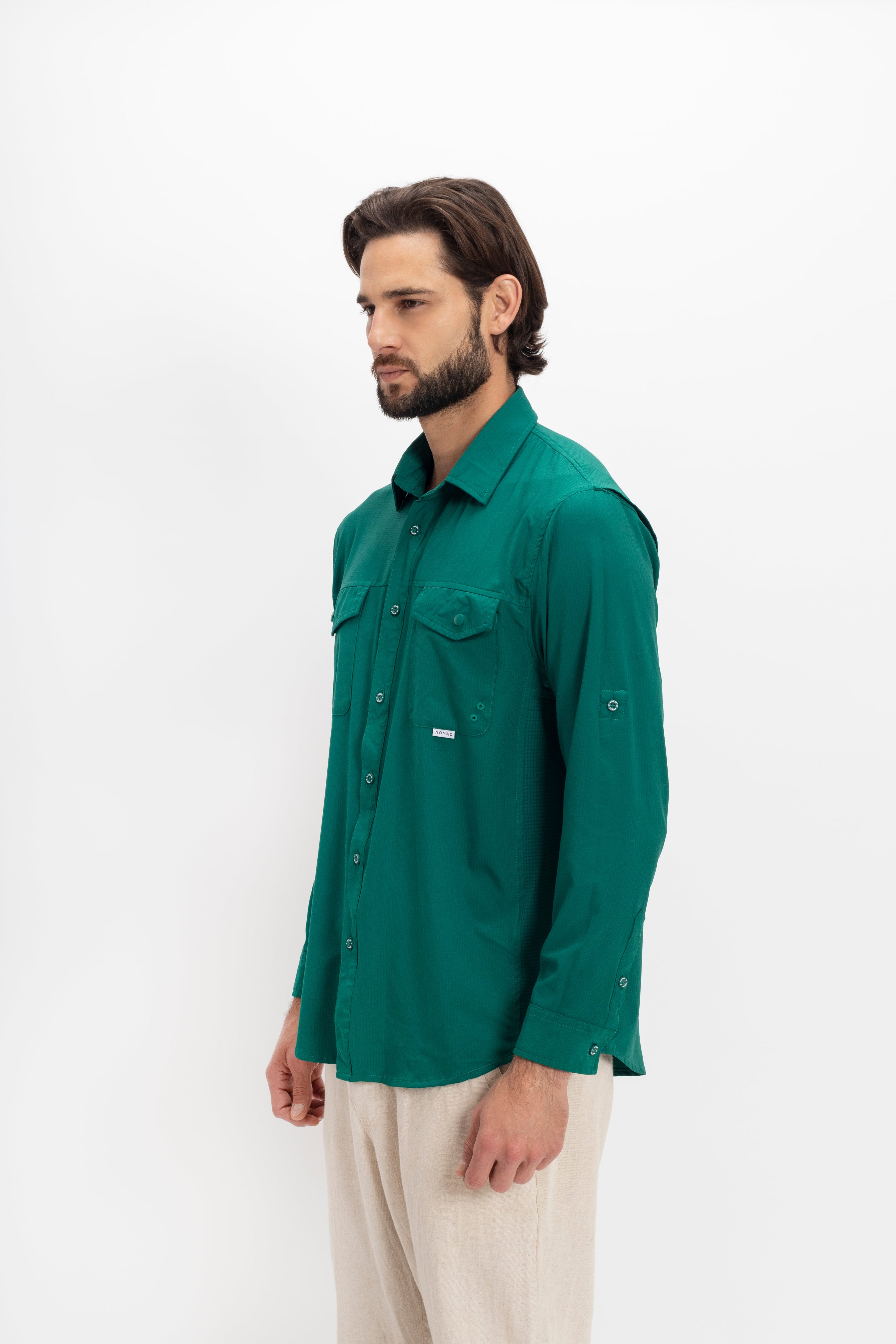 Camisa Nomad Hardwear Manga Larga Verde