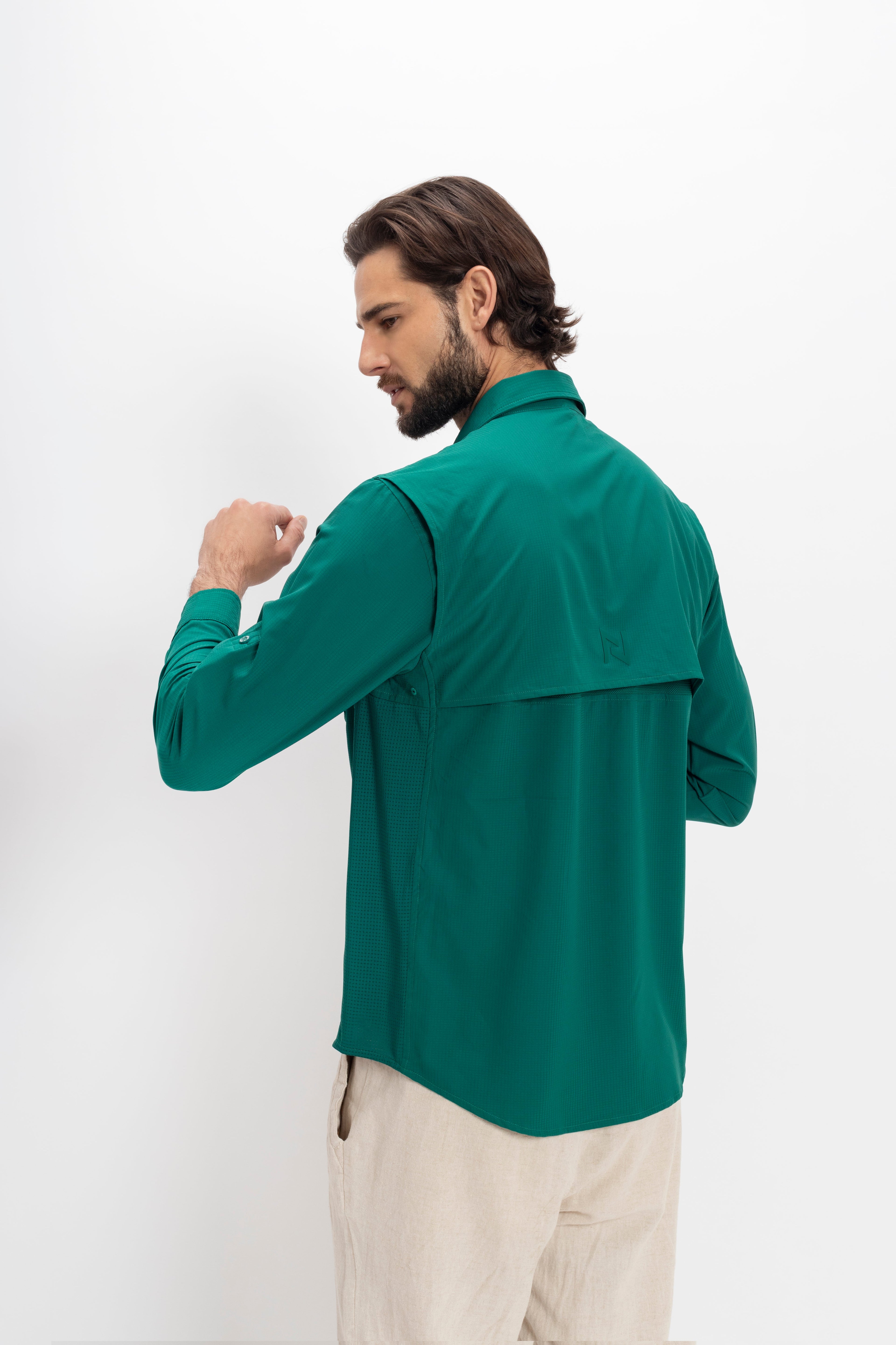 Camisa Nomad Hardwear Manga Larga Verde