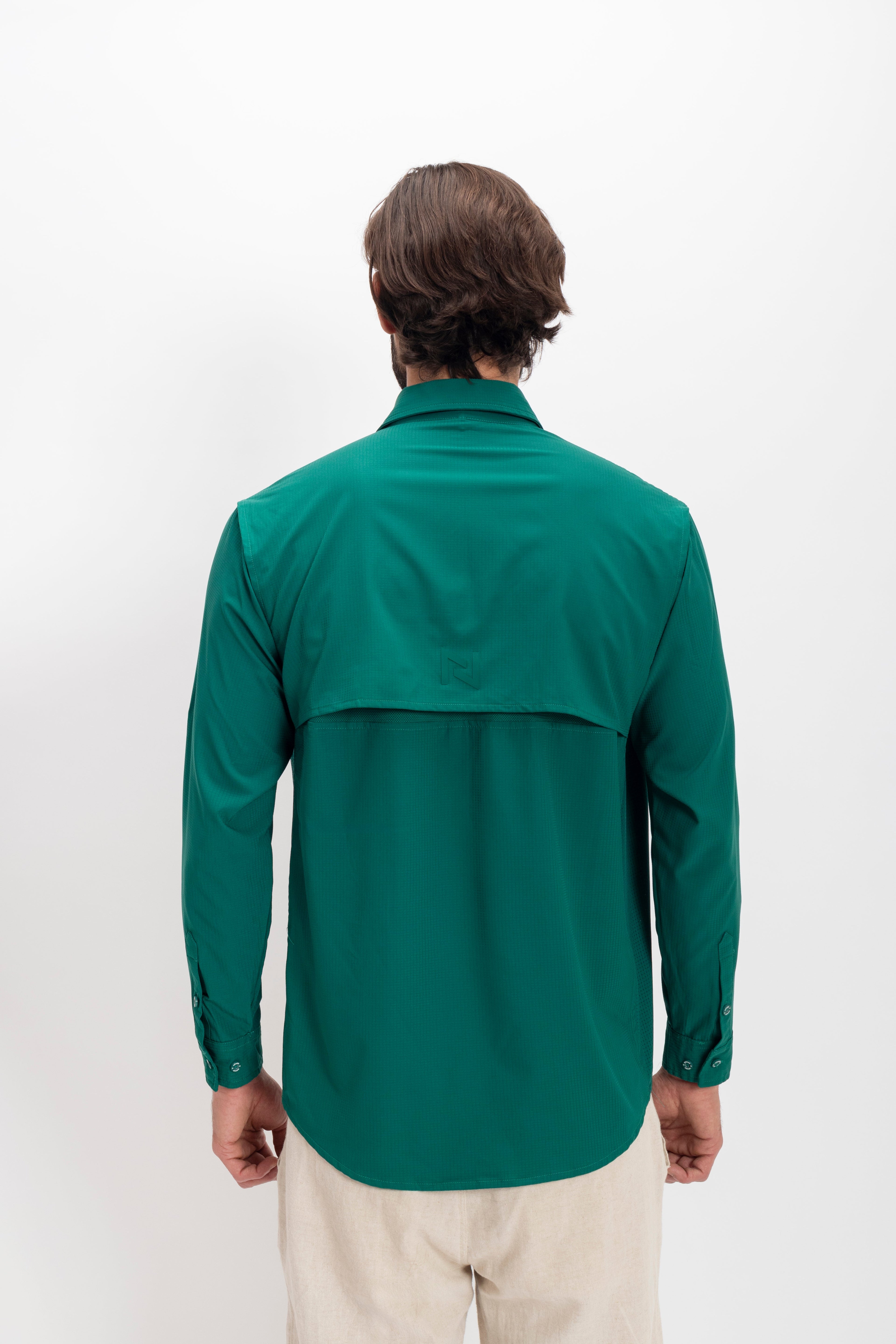 Camisa Nomad Hardwear Manga Larga Verde