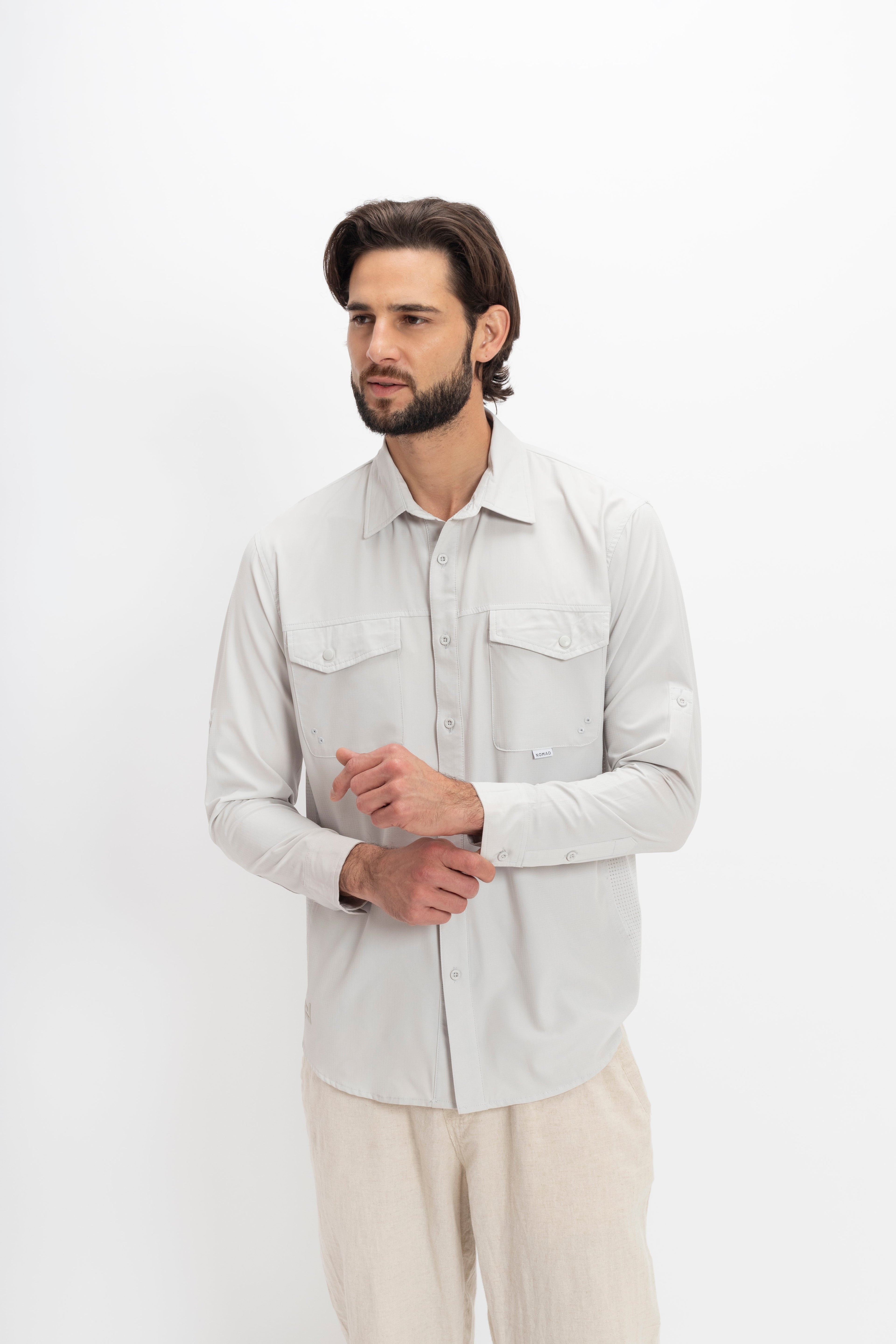 Camisa Nomad Hardwear Manga Larga Platinum
