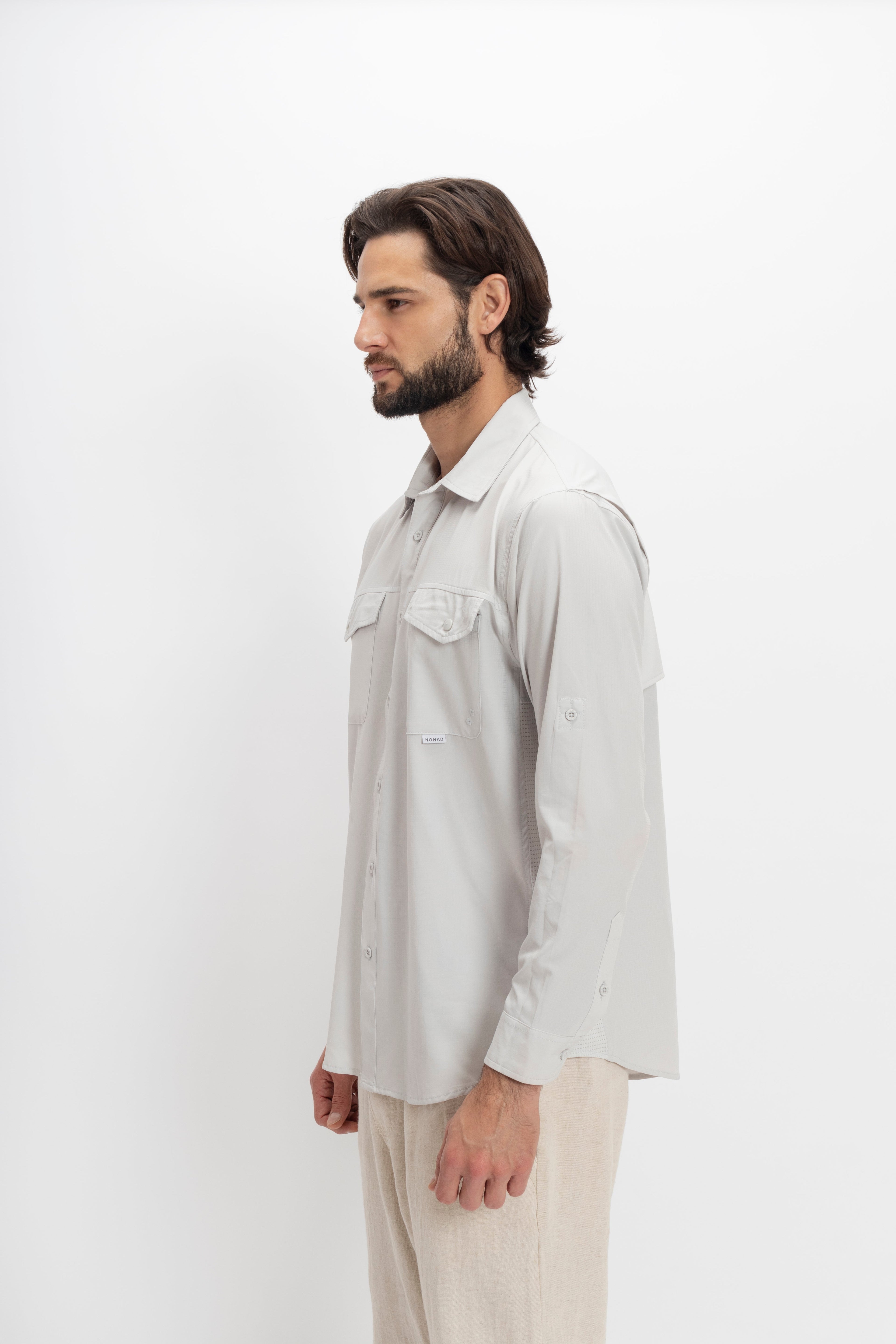 Camisa Nomad Hardwear Manga Larga Platinum