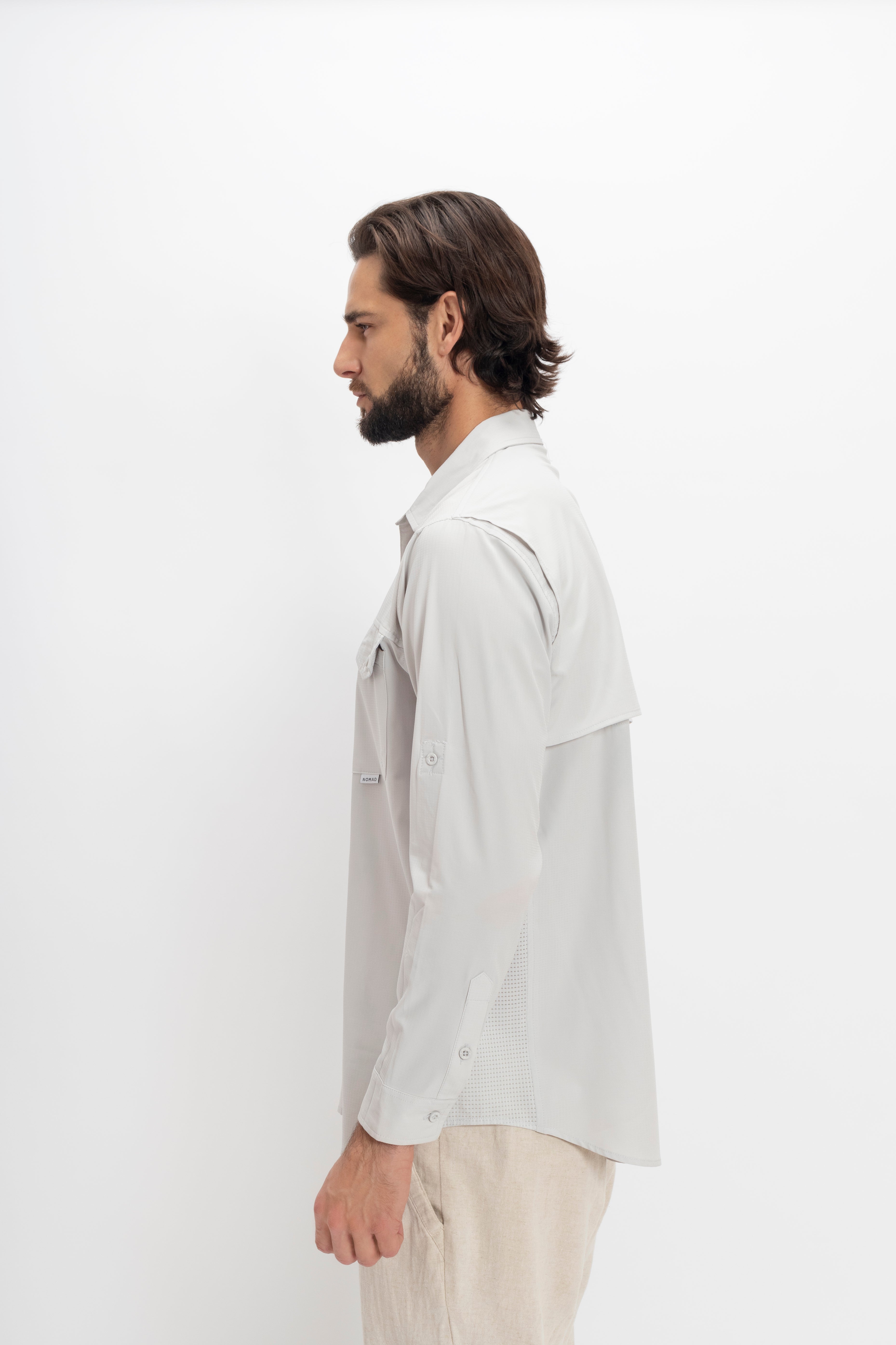 Camisa Nomad Hardwear Manga Larga Platinum