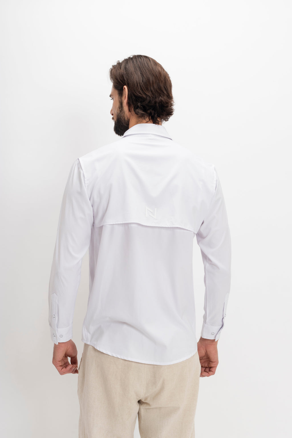 Camisa Nomad Hardwear Manga Larga Blanco