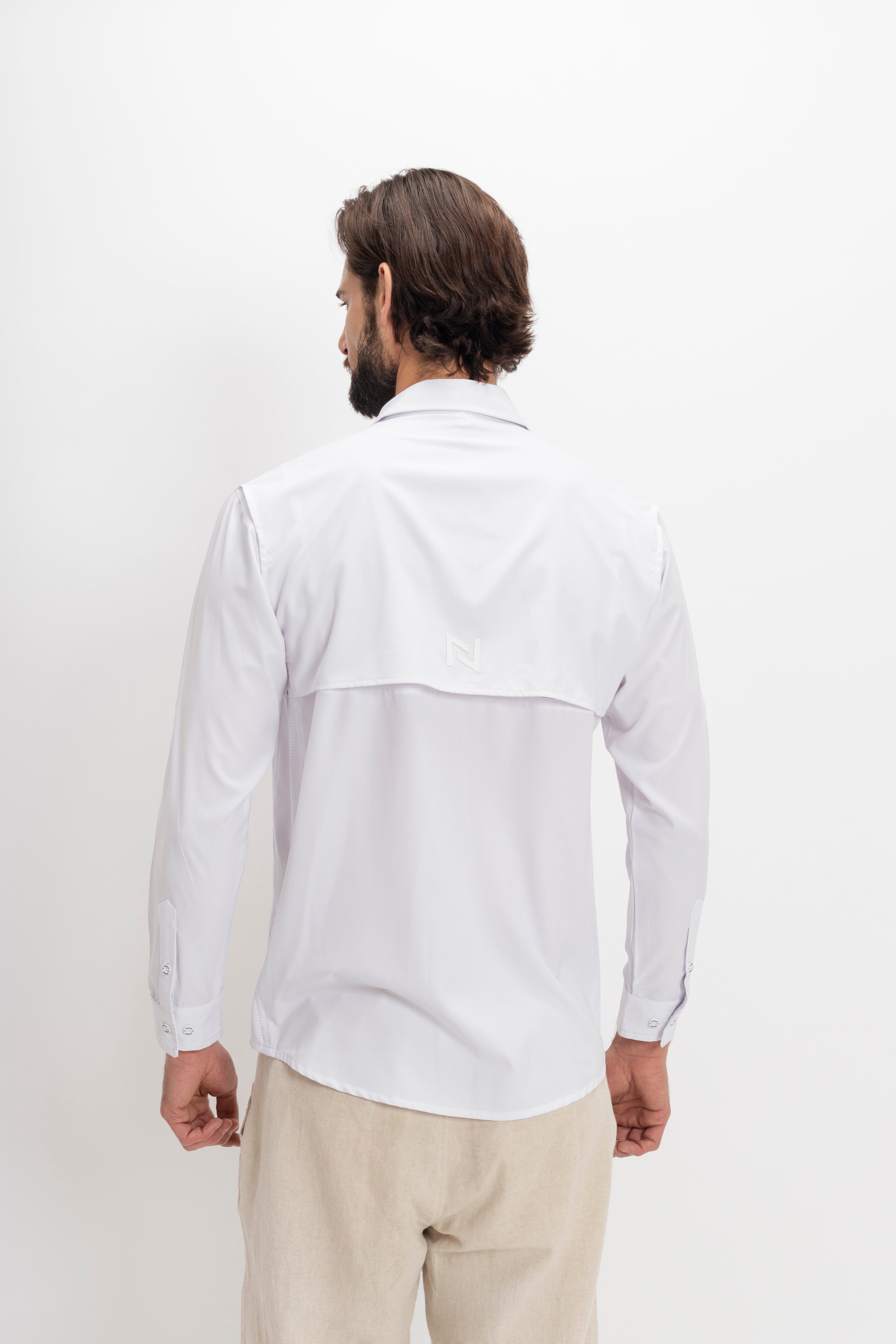 Camisa Nomad Hardwear Manga Larga Blanco