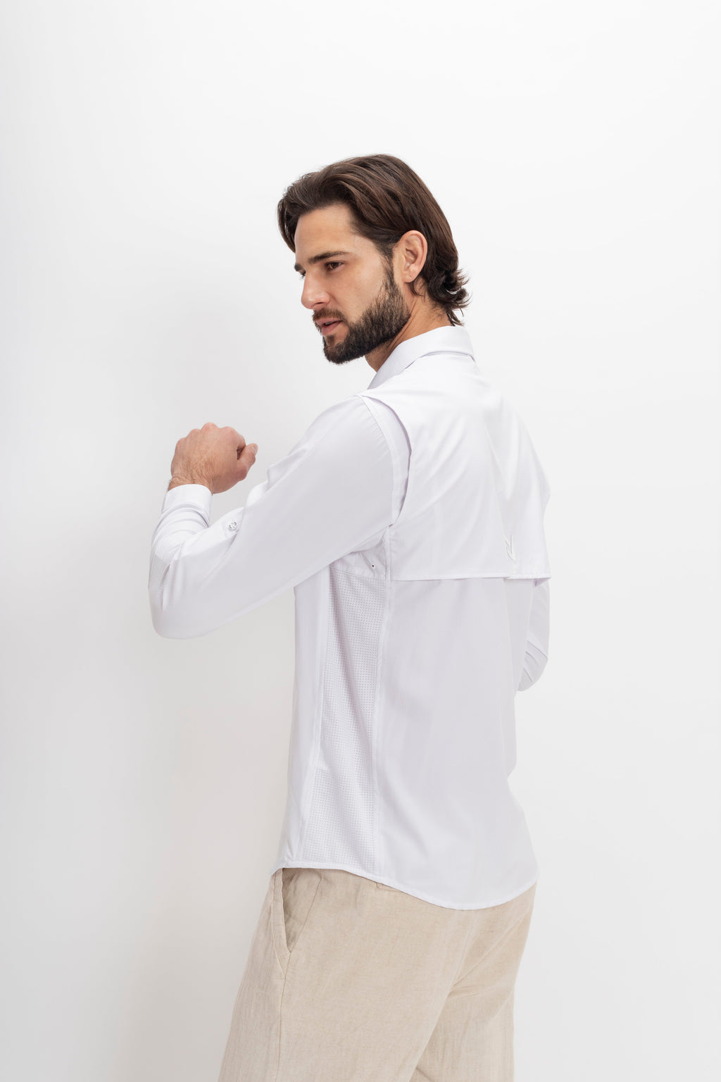 Camisa Nomad Hardwear Manga Larga Blanco