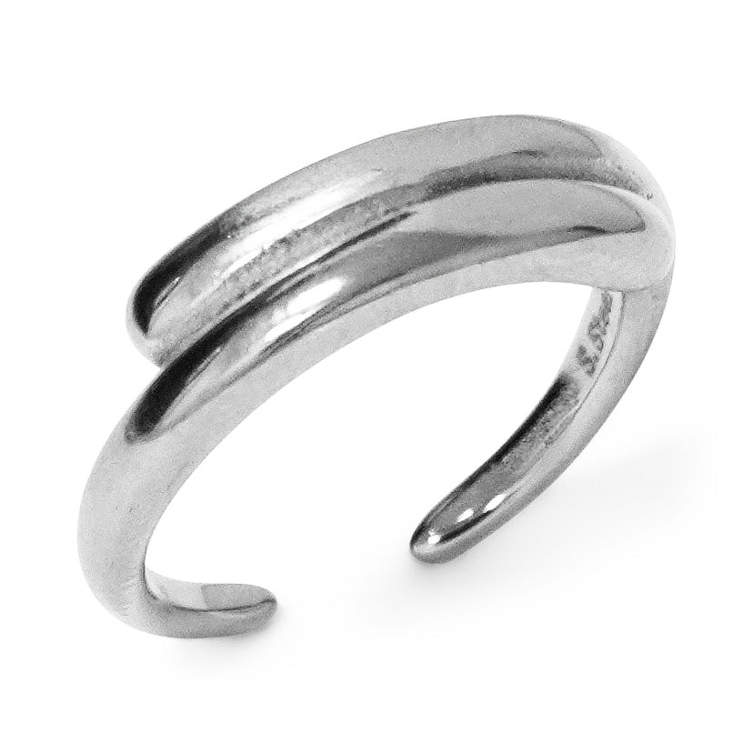 ANILLO DOBLE BANDA CRUZADA
