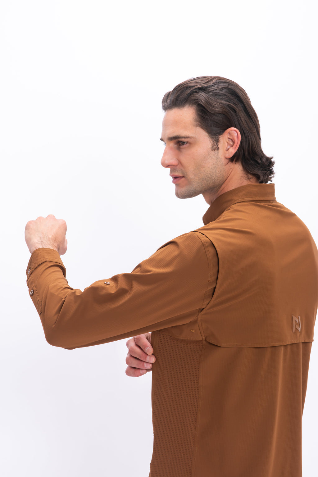 Camisa Nomad Hardwear Manga Larga Café