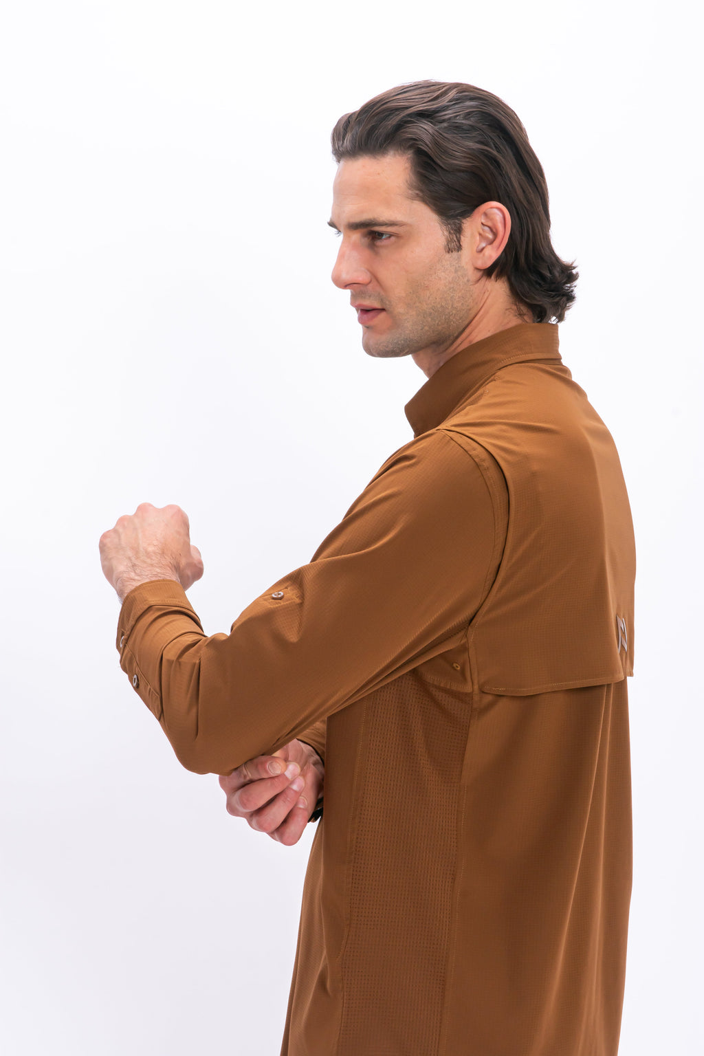 Camisa Nomad Hardwear Manga Larga Café